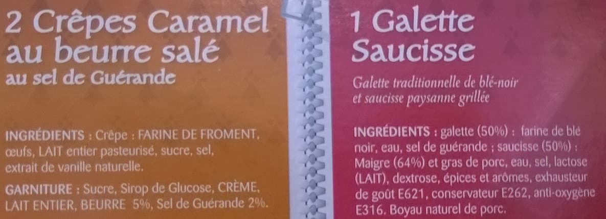 Galettes de St Malo 1 galettes saucisse 2 crêpes caramel au beurre salé packshot