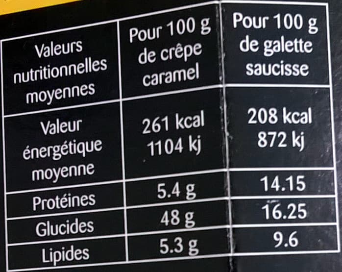 Galettes de St Malo 1 galettes saucisse 2 crêpes caramel au beurre salé packshot