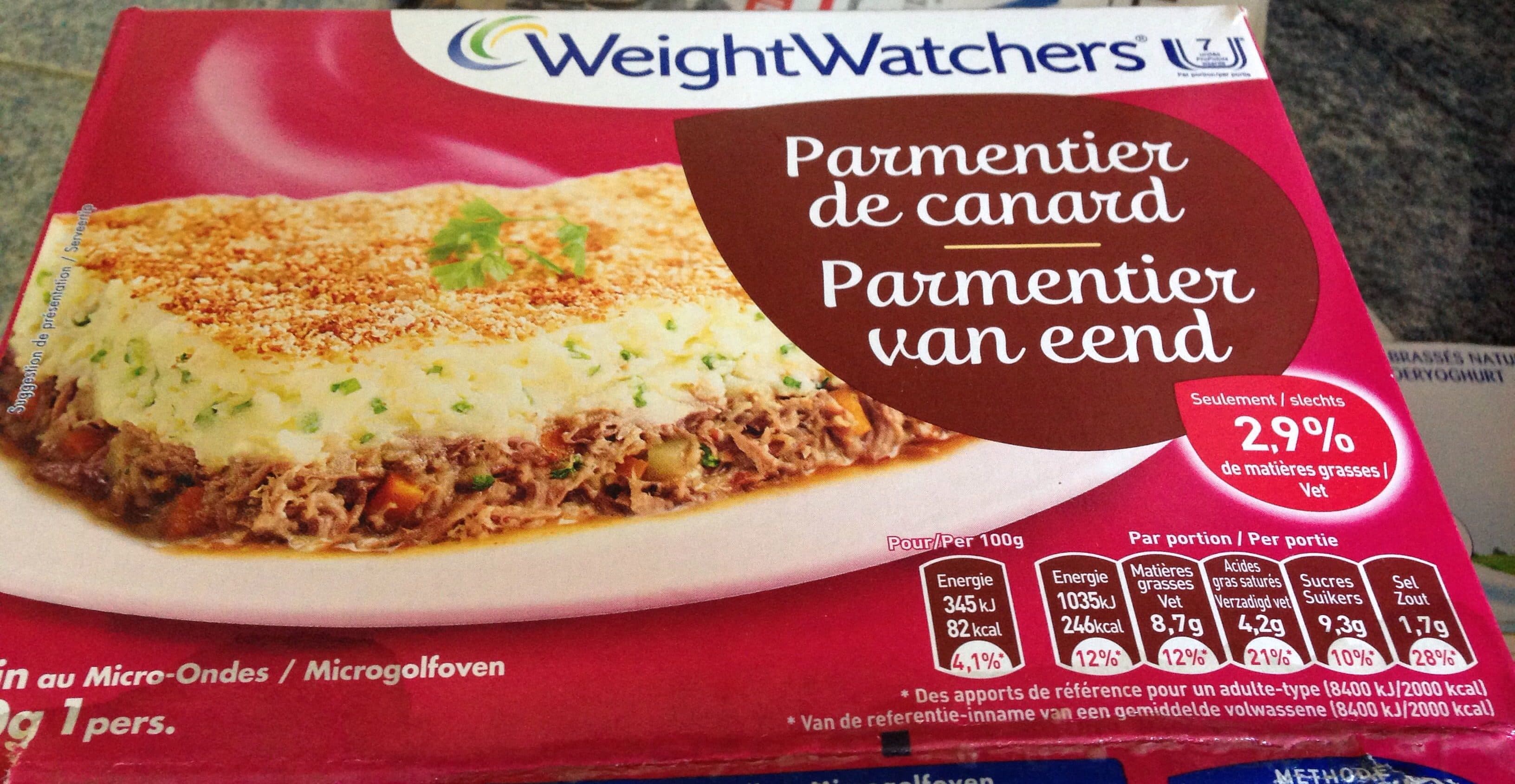 Weight Watchers Parmentier de Canard packshot