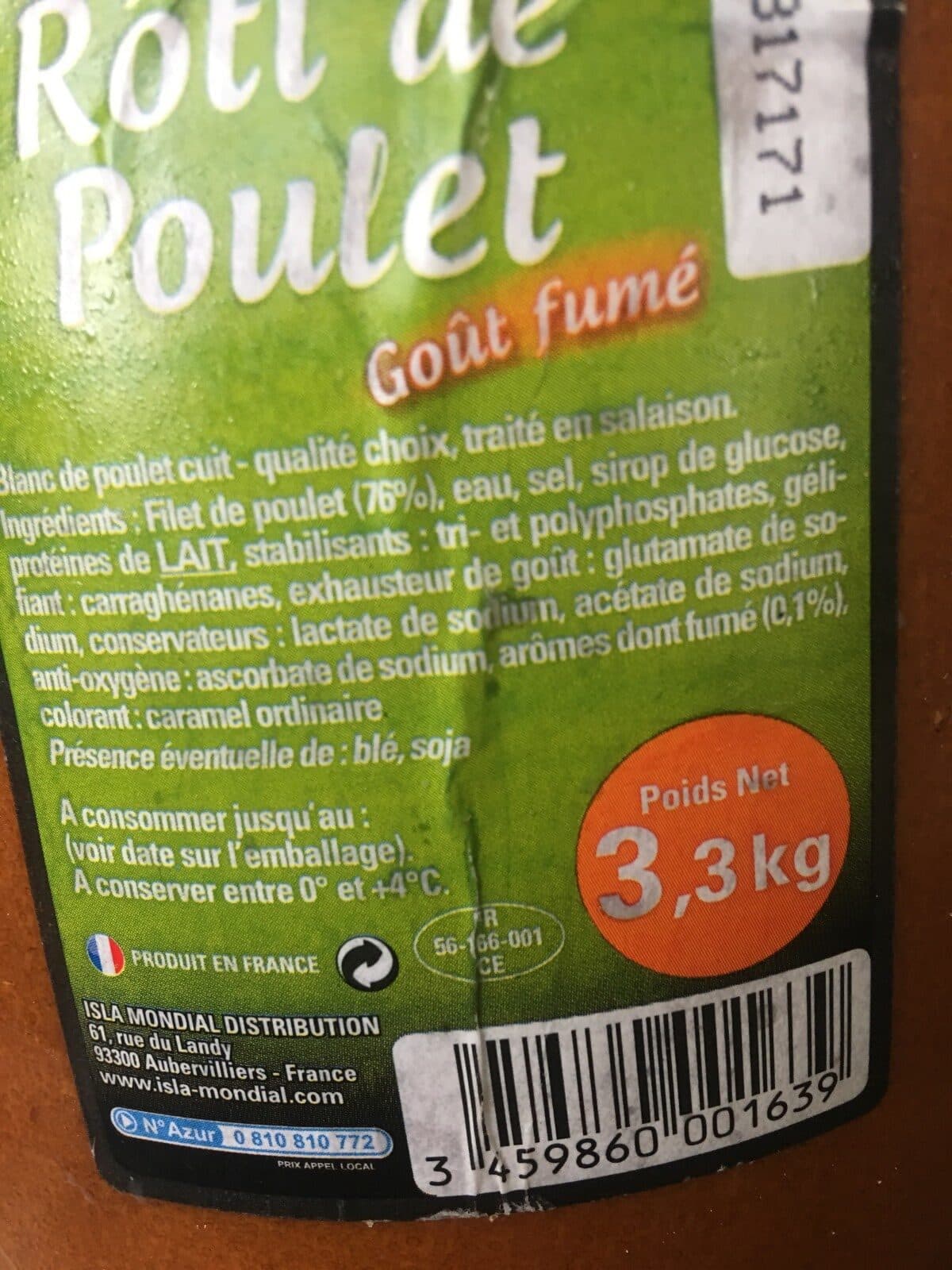 Isla Mondial Roti de poulet packshot