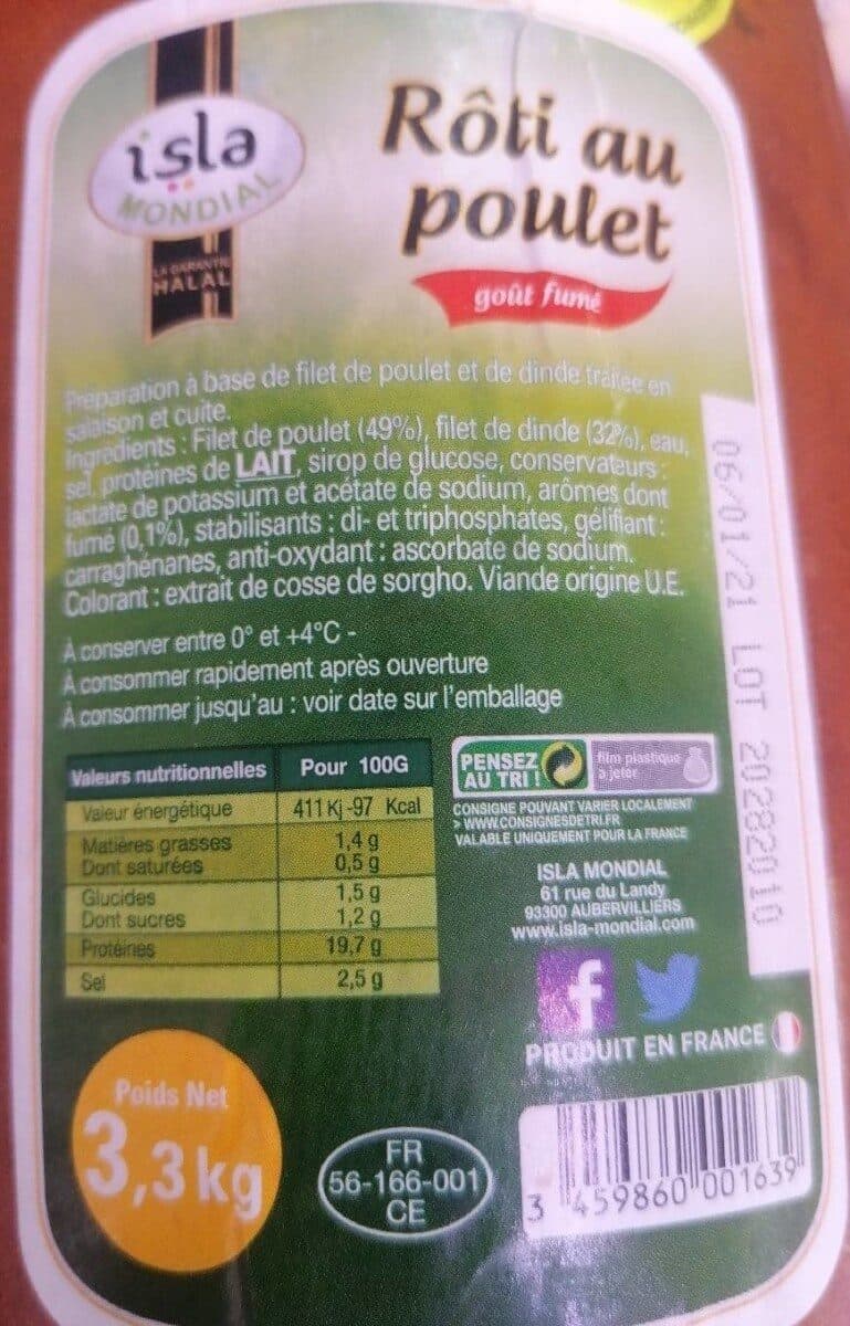 Isla Mondial Roti de poulet packshot