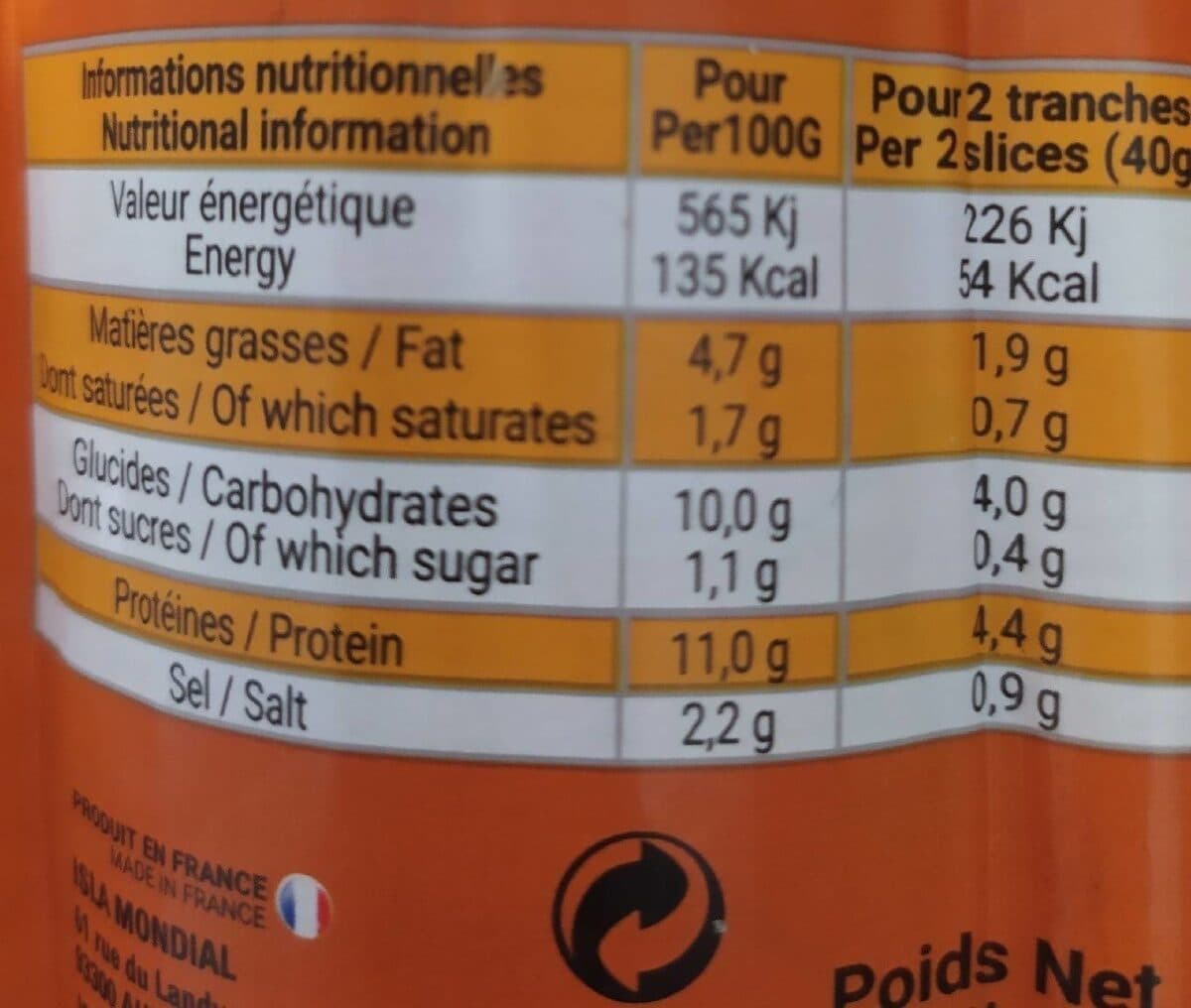 Isla Mondial Saucisson à l'ail fumé packshot