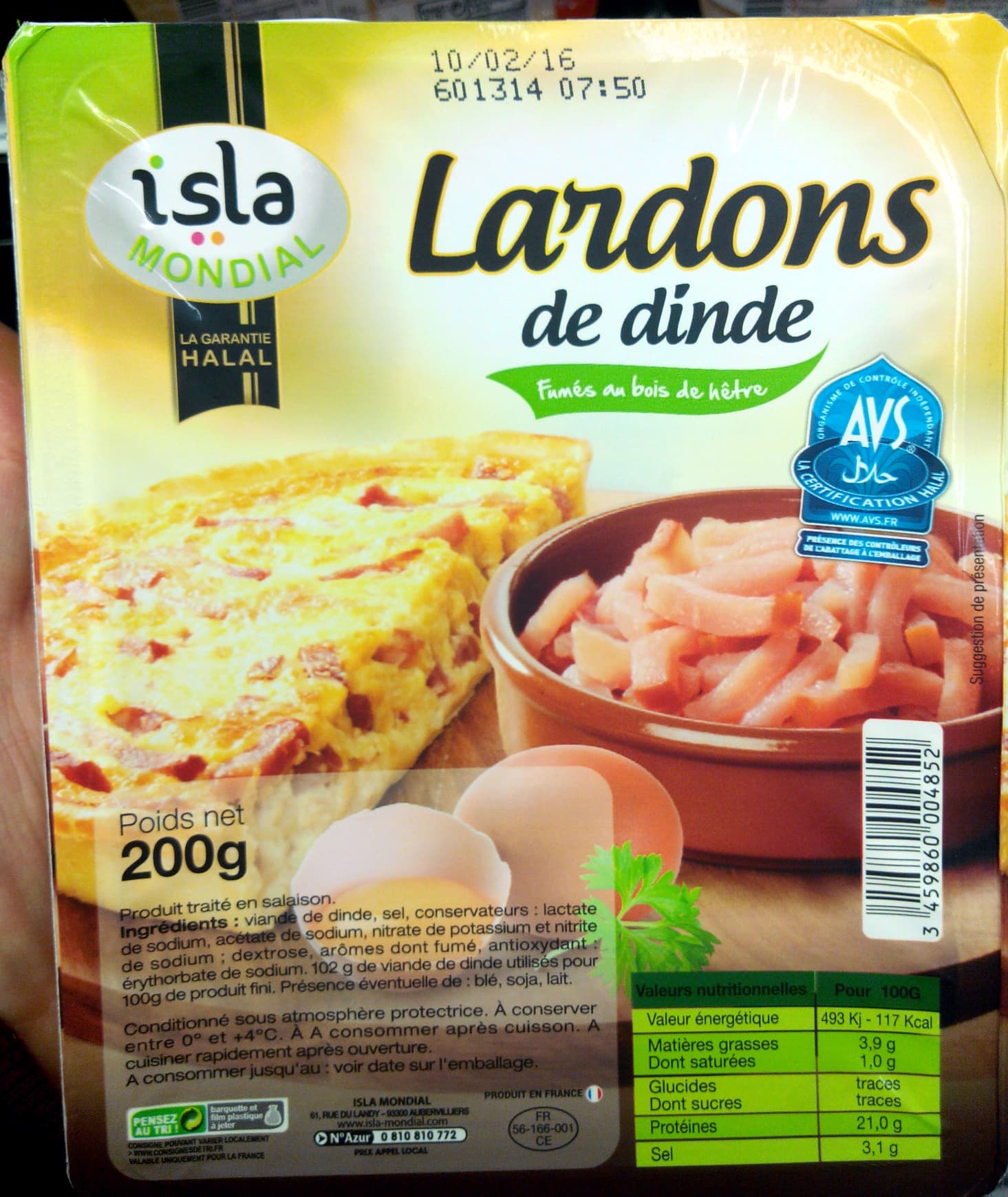 Isla Mondial Lardons de Dinde packshot
