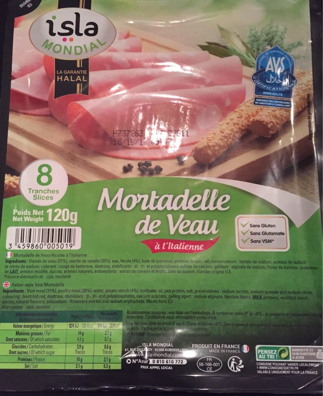 Isla Mondial Mortadelle de veau packshot