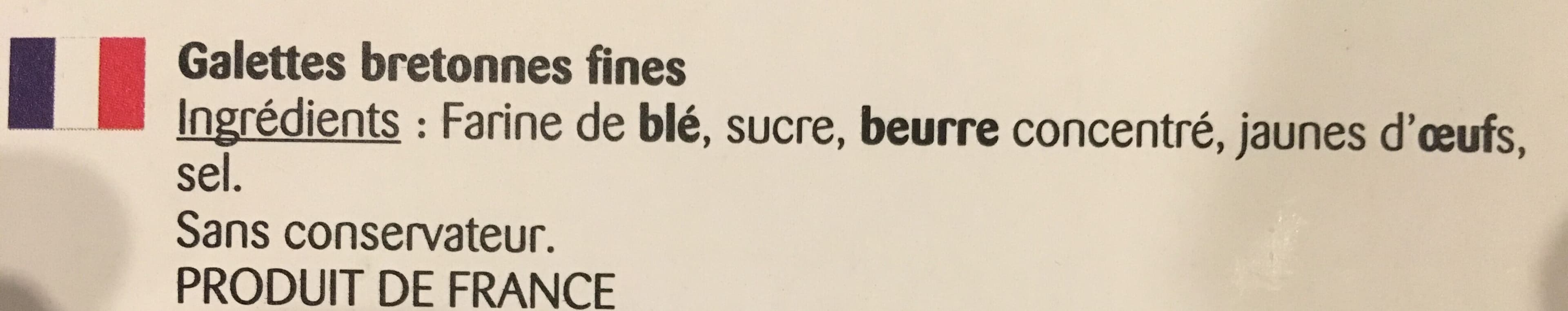 La Lorientaise Biscuiterie Galettes bretonnes fines packshot