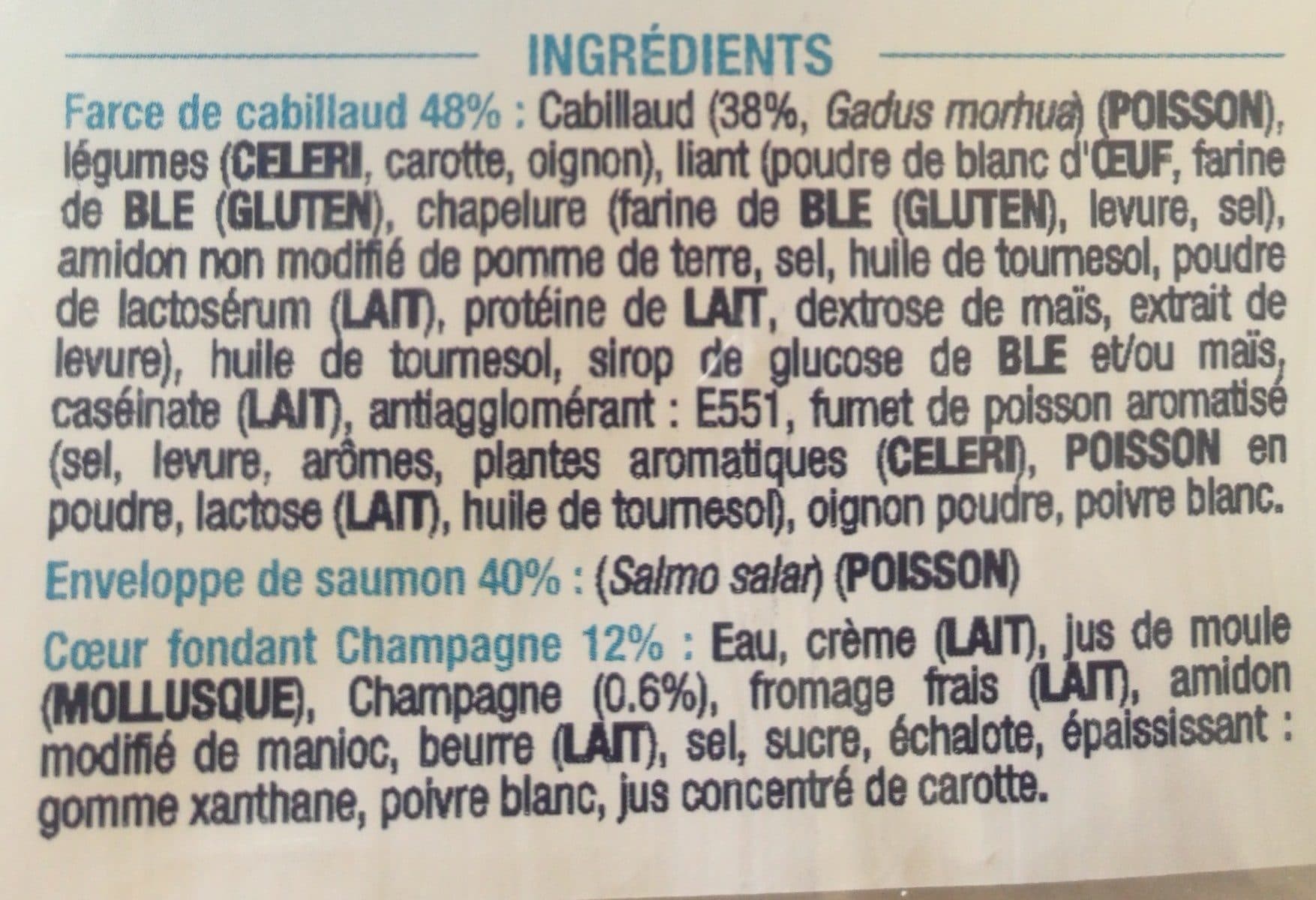 Open Food Facts Paillette Saumon et Cabillaud packshot