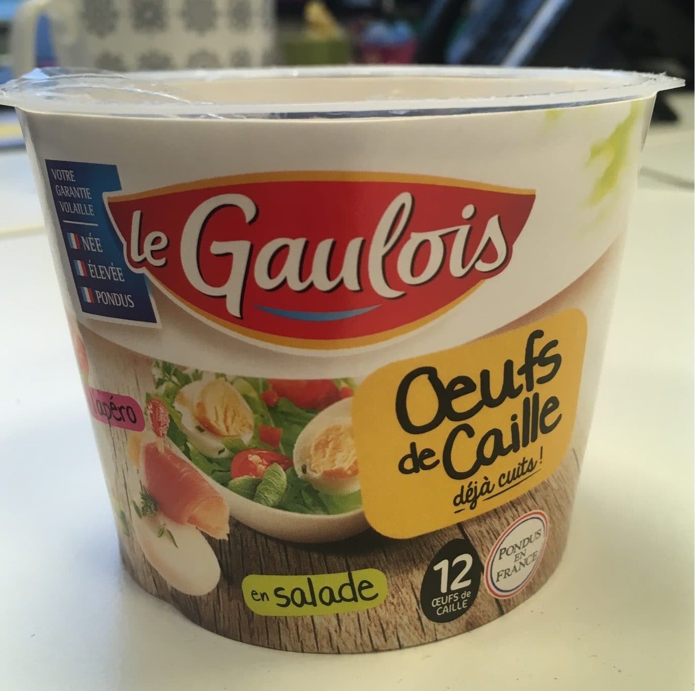 Le gaulois pot œufs de cailles cuits x12 s/at packshot