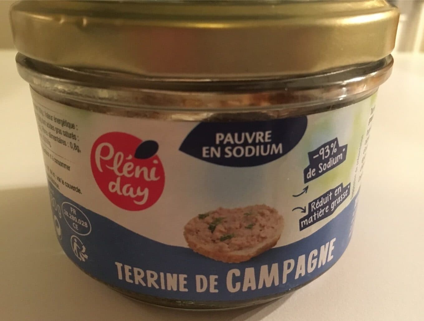 Pleniday Terrine Campagnarde 180G Allege En Sel packshot