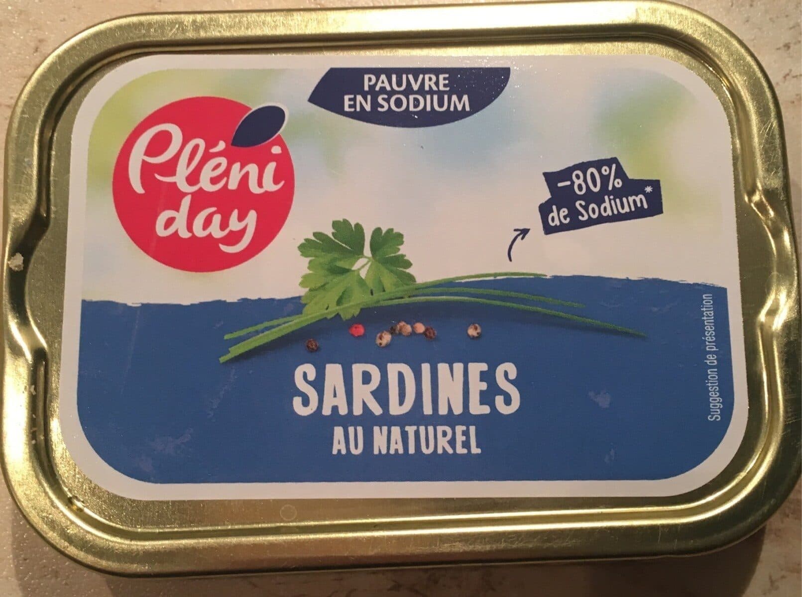 Pléniday Sardines au naturel packshot
