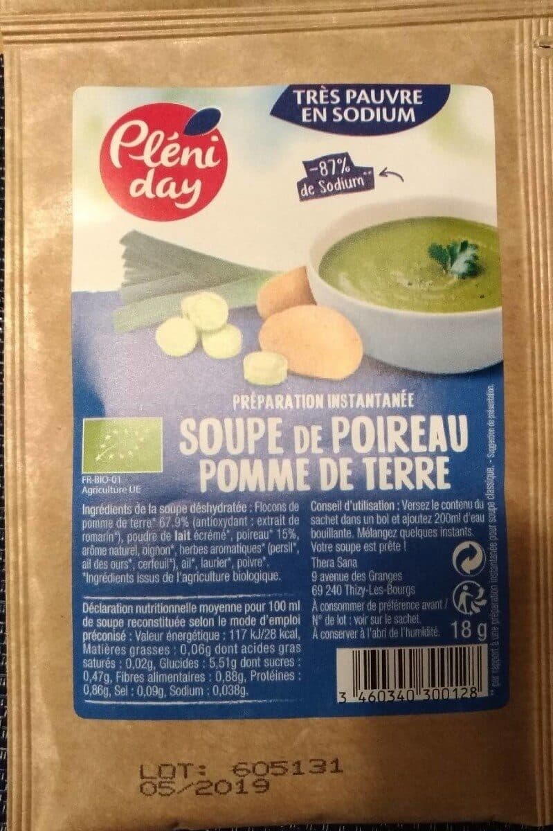 Pleniday Soupe Instantanee Pdt-poireaux 18G Allege En Sel packshot