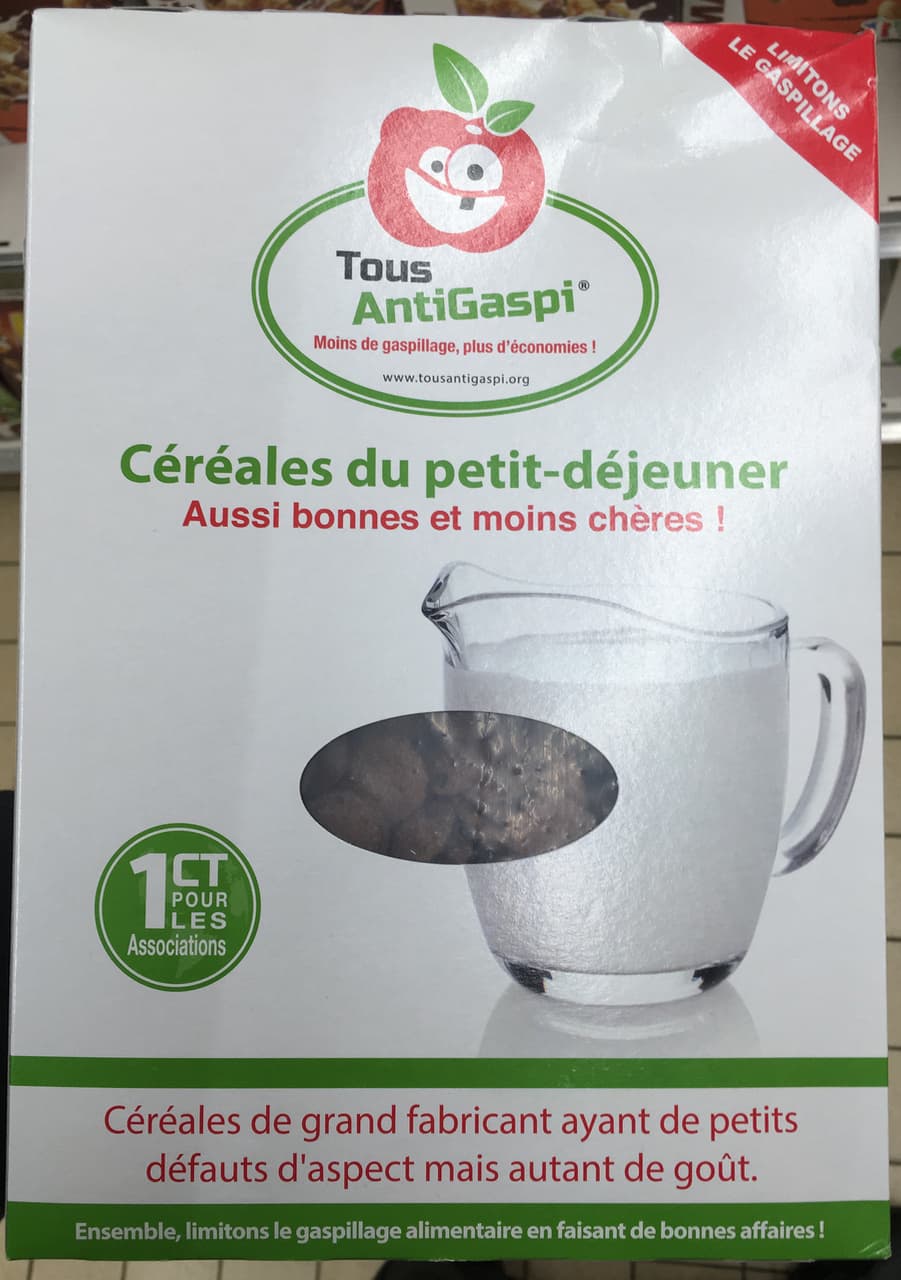 Tous AntiGaspi Céréales du petit-déjeuner (disques de céréales soufflées avec inclusions cacao) packshot