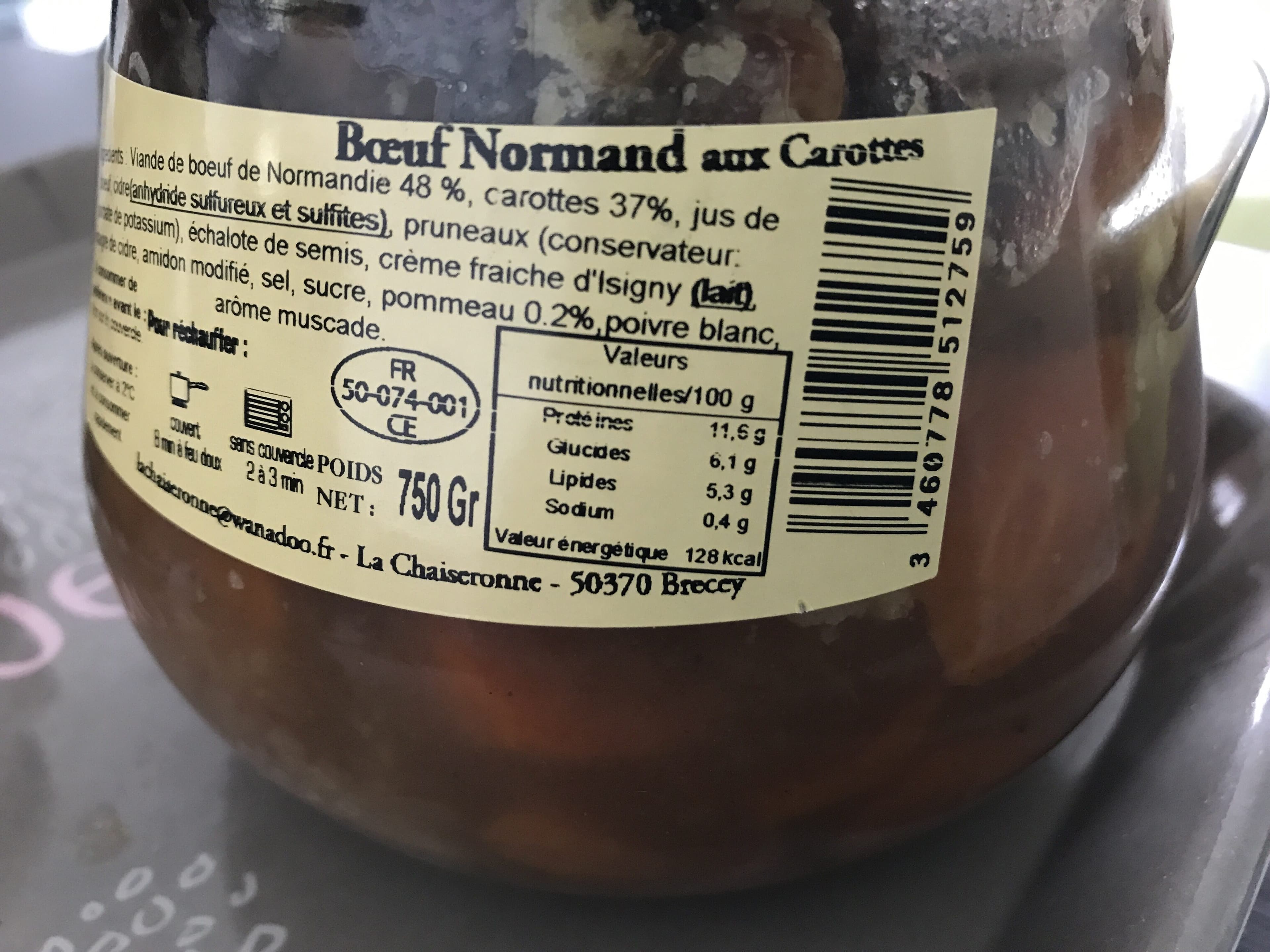 La Chaiseronne Boeuf normand packshot