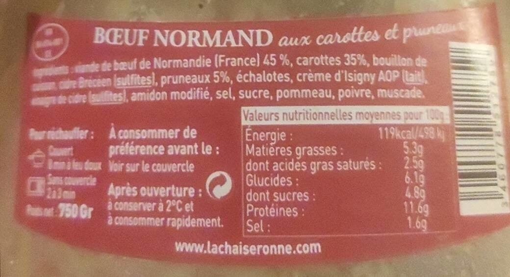 La Chaiseronne Boeuf normand packshot