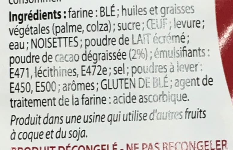 Sans marque 10 beignets fourrés - Goût chocolat noisettes packshot