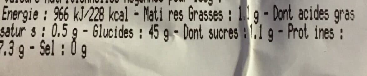 Open Food Facts Baguette sans sel packshot