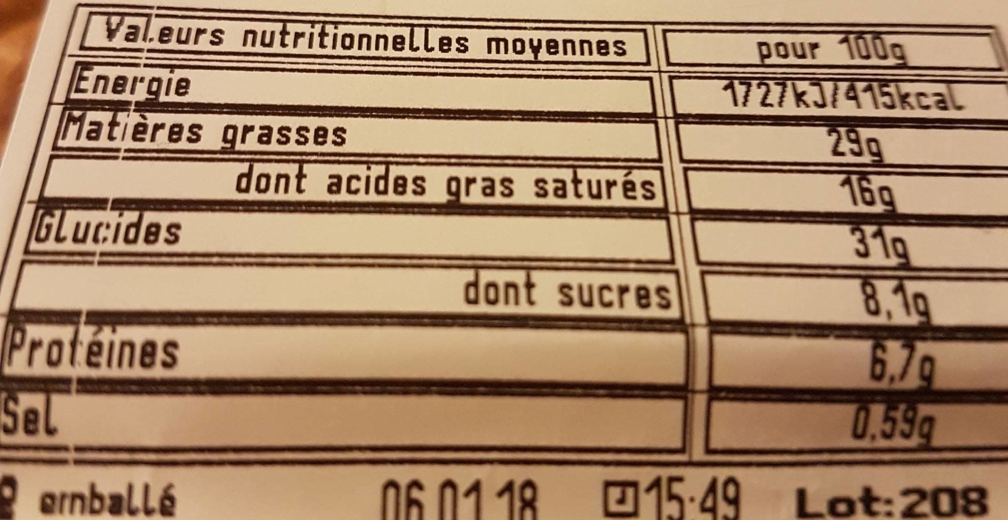 E.Leclerc Galette frangipane 6 pers packshot