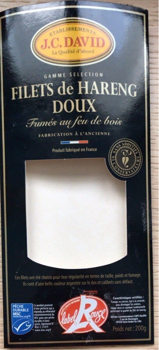 J.C.David Filet de hareng sauvage fumé packshot