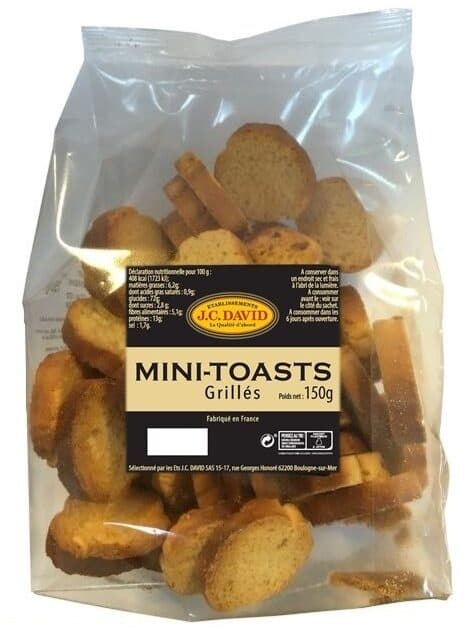 J.C. DAVID Mini-Toasts grillés packshot