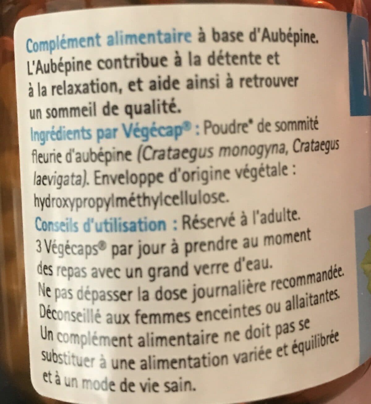 Naturland Végécaps Aubépine 75 Capsules packshot