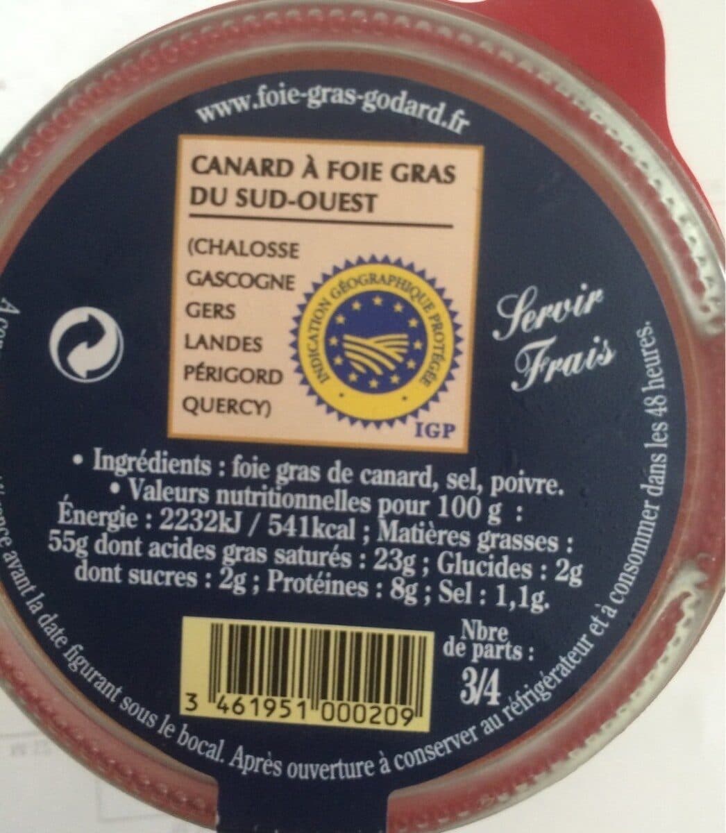 Godard Chambon & Marrel Foie gras de canard entier du Perigord packshot