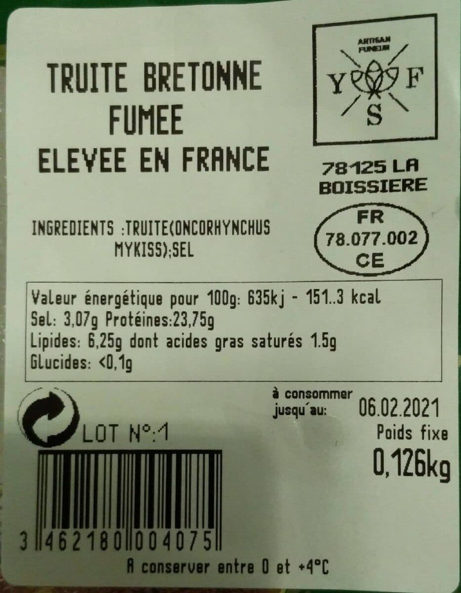 Open Food Facts Truites fumées packshot