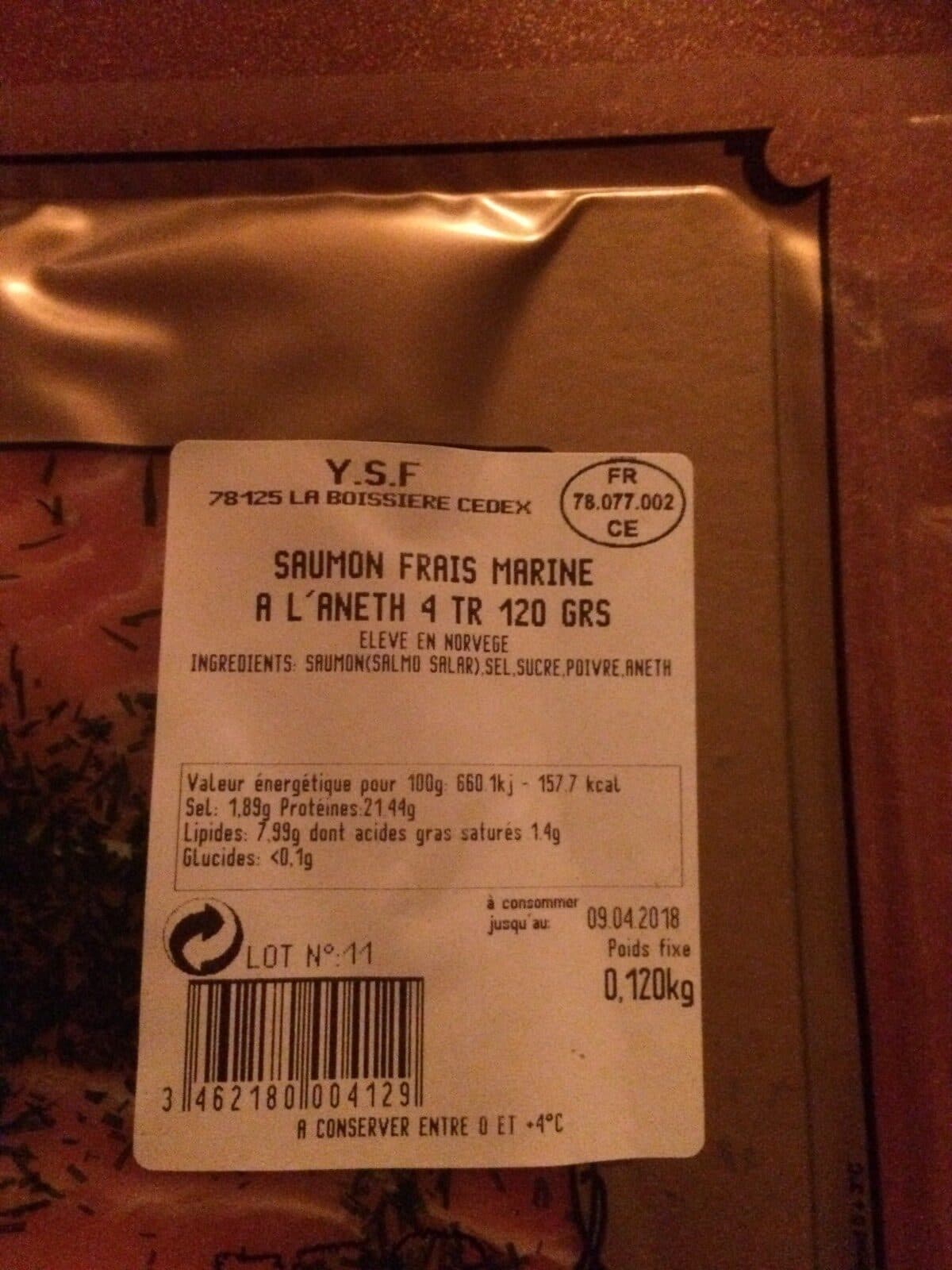 Daniel Naudin Saumon frais mariné à l'aneth packshot