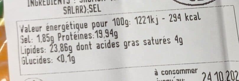 Open Food Facts Saumon fume ecossais packshot