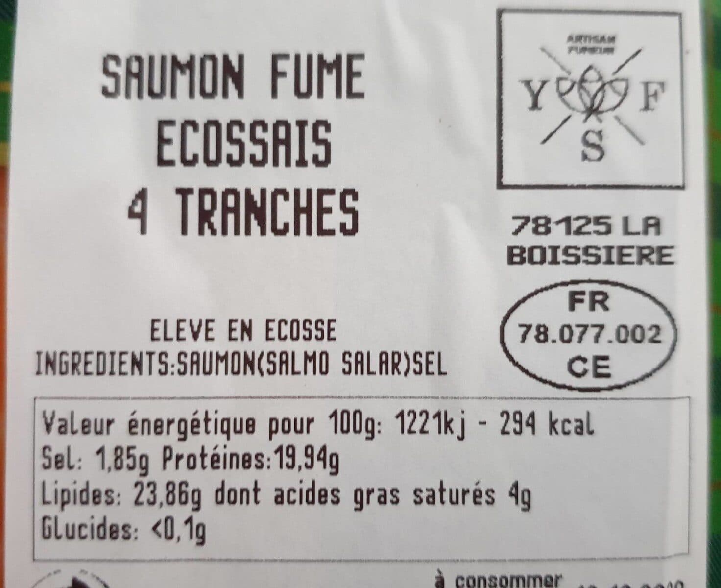 Open Food Facts Saumon fume ecossais tranche main packshot