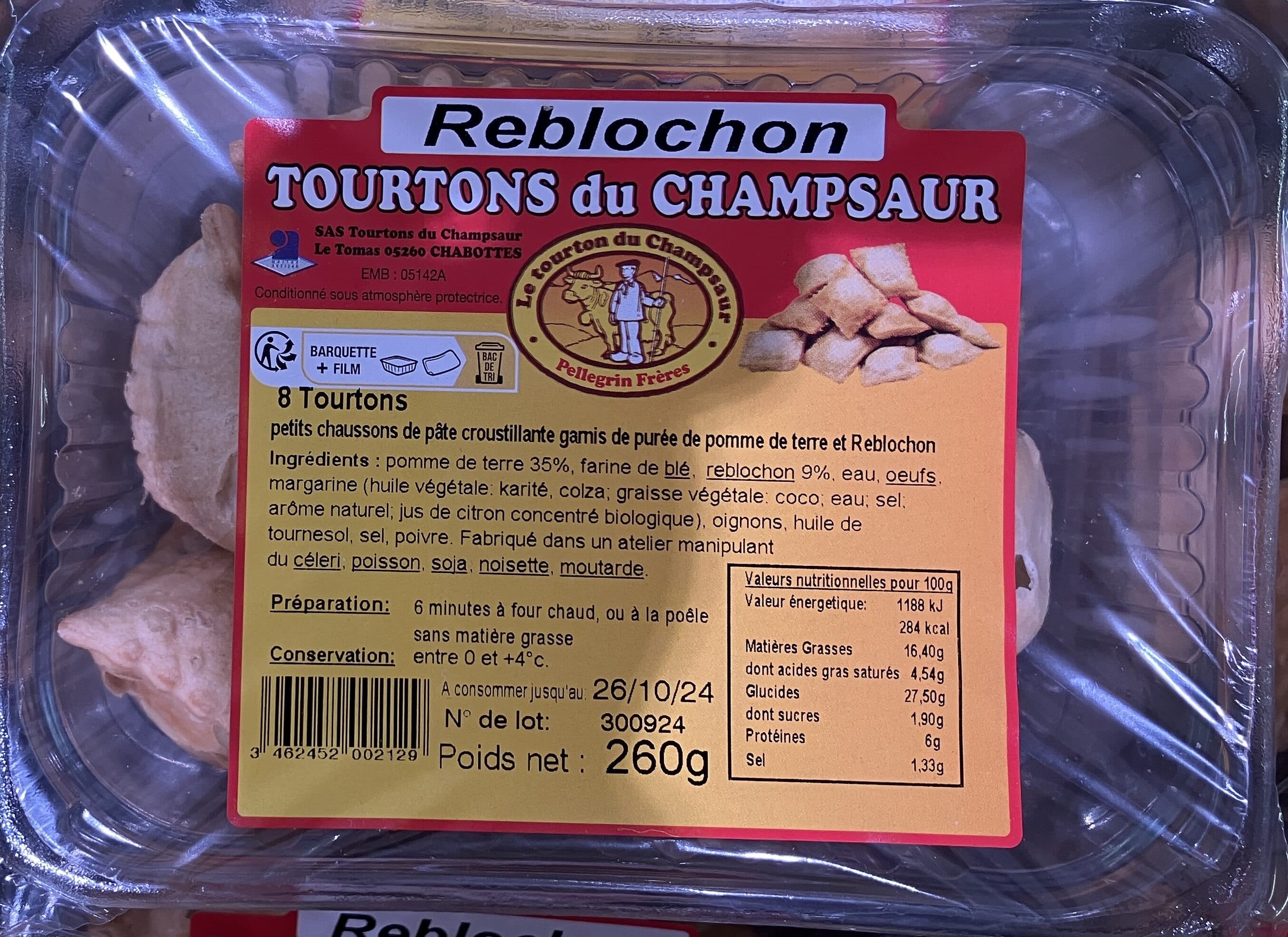 Tourtons Du Champsaur Tourtons Au Reblochon, Les 8 packshot