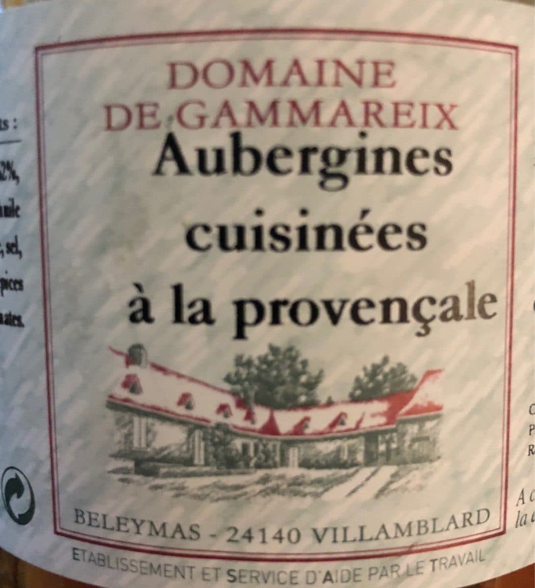 Open Food Facts Aubergines cuisinées à la provençale packshot