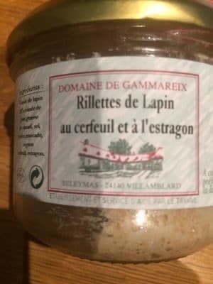 Domaine De Gammareix Rillettes de lapin au cerfeuil et a l'estragon packshot