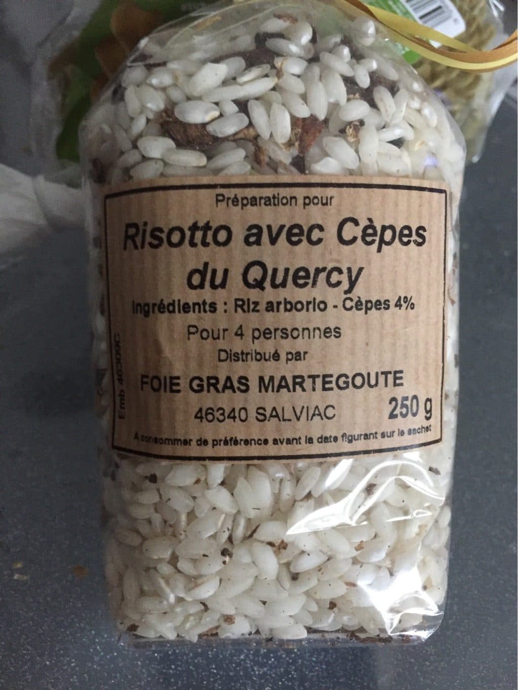 Foie Gras Martegoute Risotto Cepes du Quercy packshot
