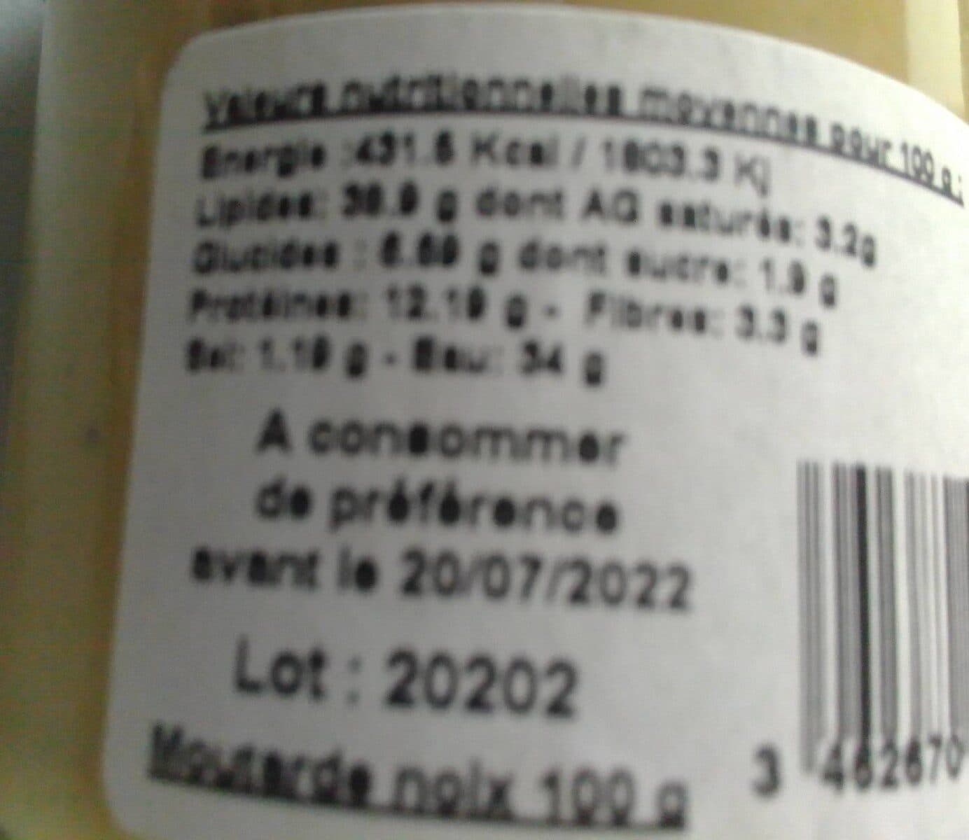 Moutarde aux noix Moutarde aux noix du Perigord packshot
