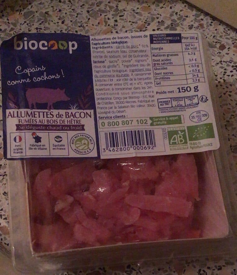 Ensemble Allumettes de bacon packshot