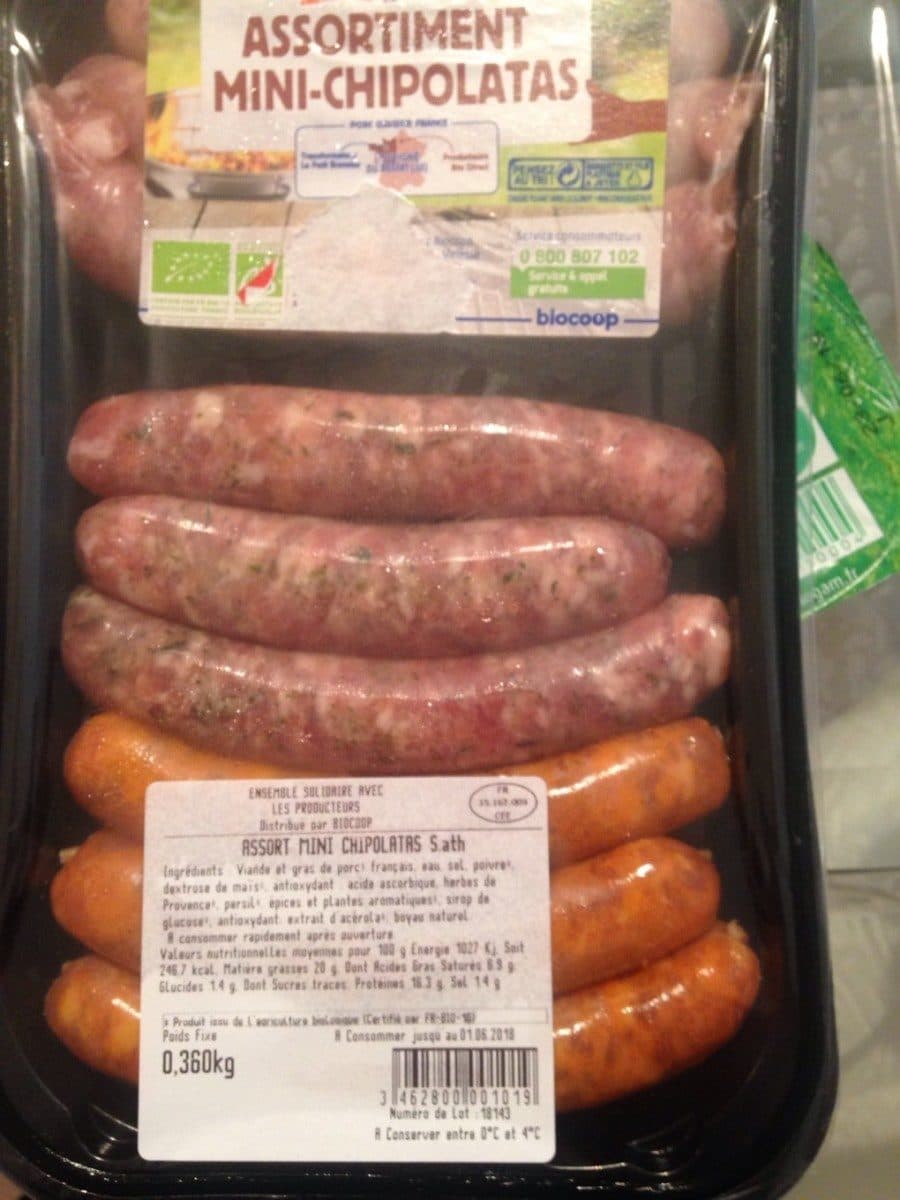 Biocoop Assortiment Mini Chipolatas X9 packshot