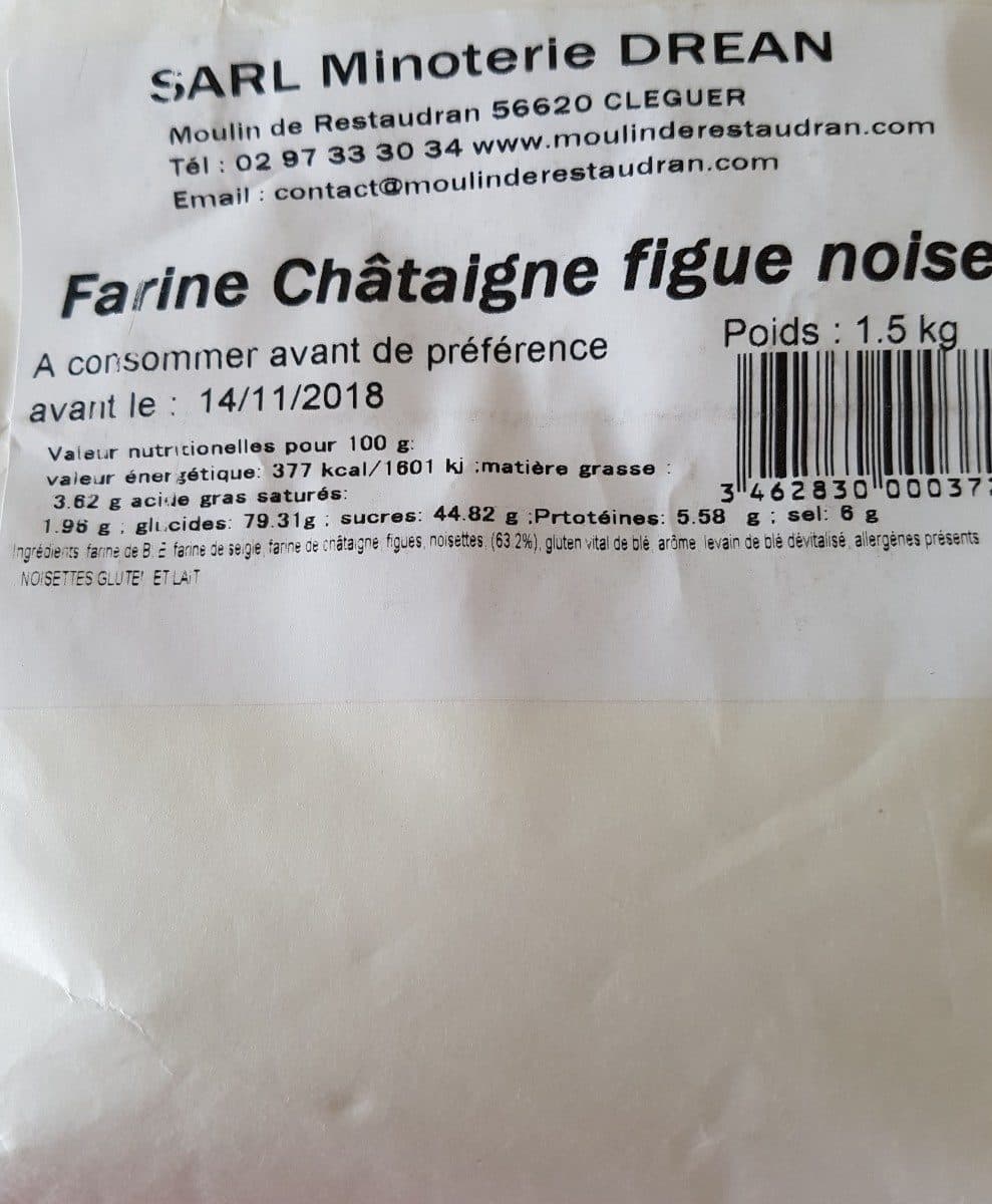 Open Food Facts Farine châtaigne figue noisette packshot