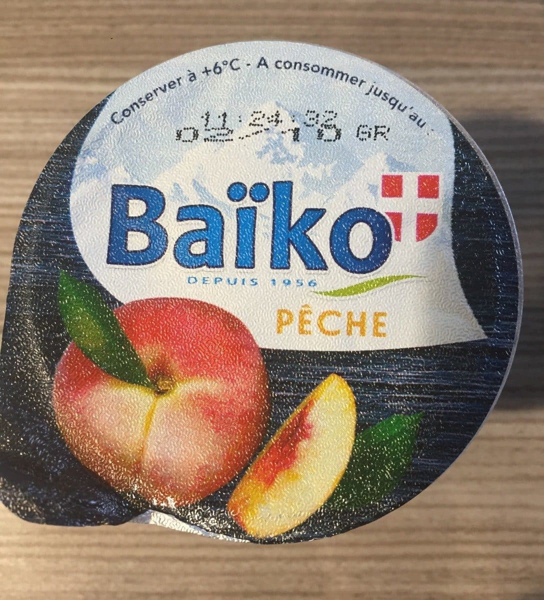 Baïko Yaourt sur lit de fruits (Pêche) packshot