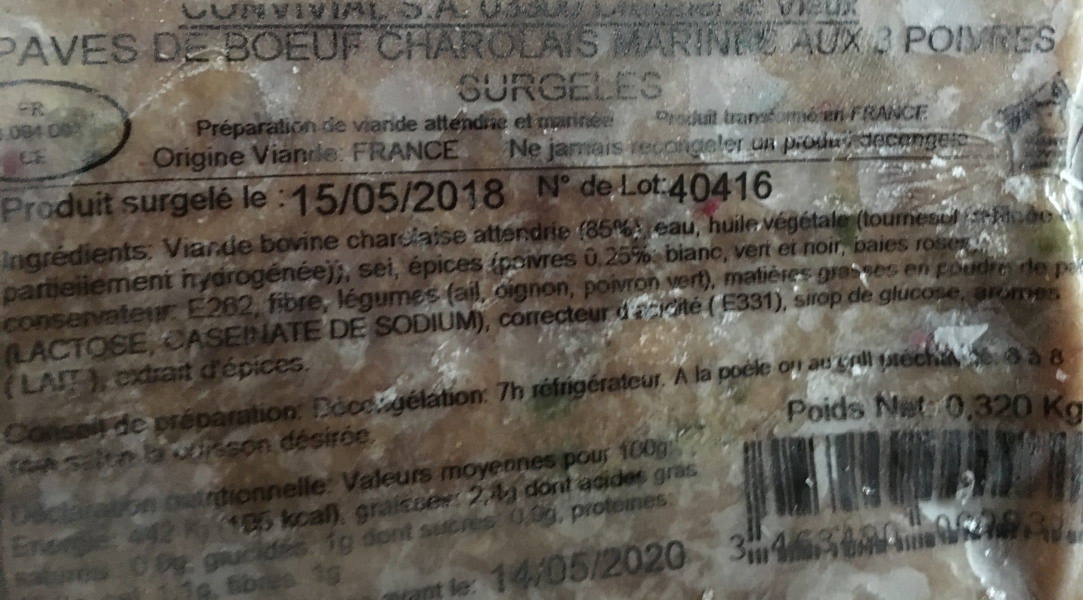 Convivial 18 Steack hachés pur boeuf packshot