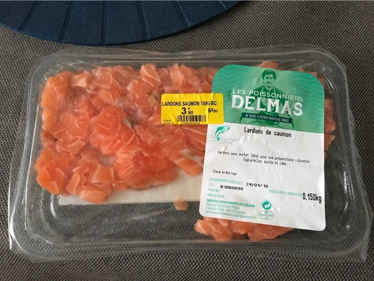 Open Food Facts Lardons de saumon packshot