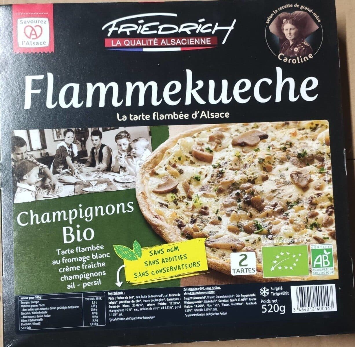 Open Food Facts Flammekueche Champignons BIO - Tarte flambée Champignons BIO packshot