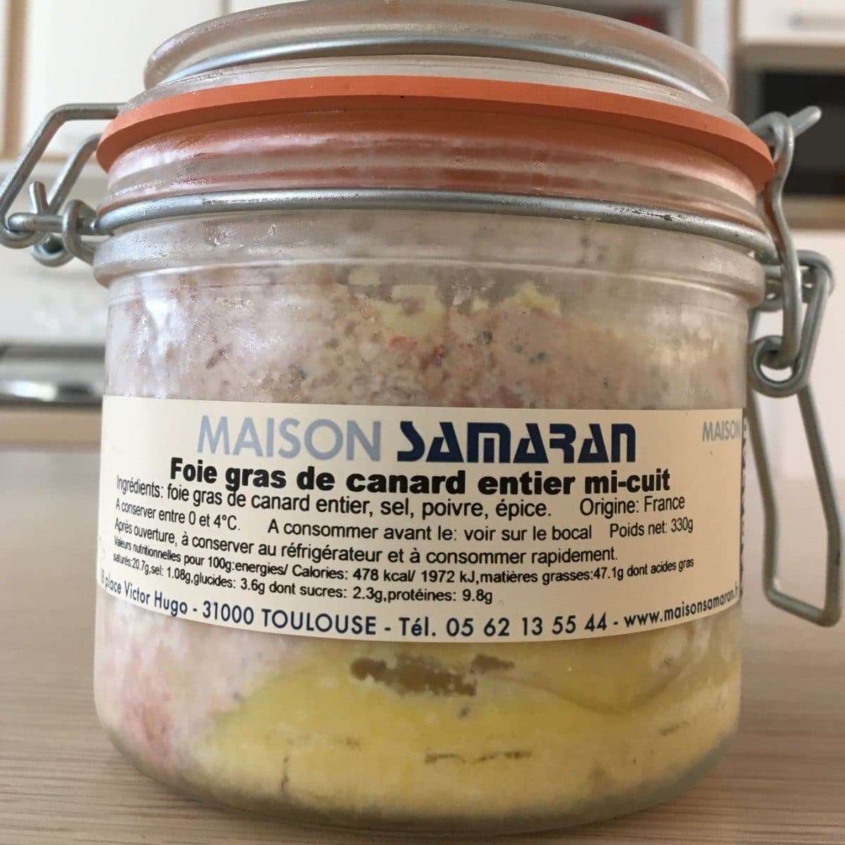 Samaran Foie gras de canard entier packshot