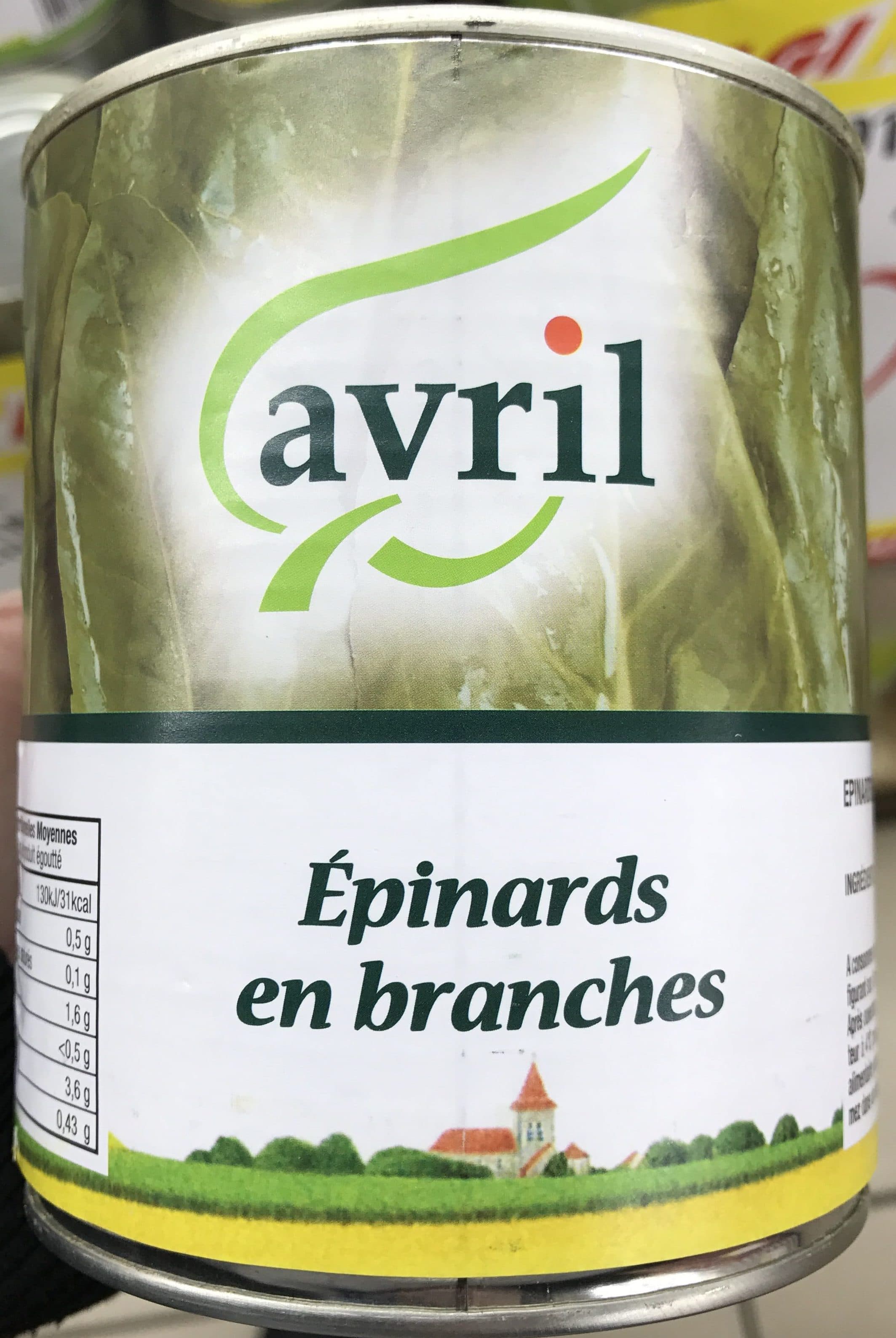 Avril Épinards en branches packshot
