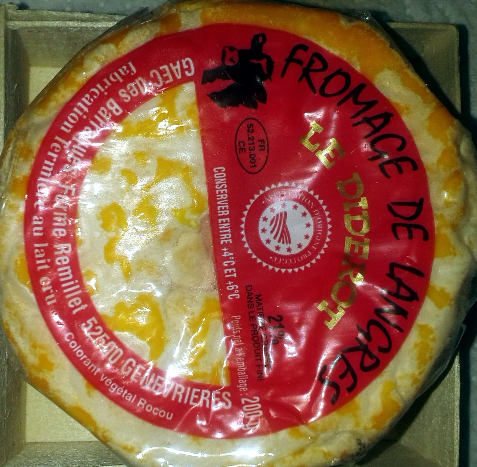 Le Diderot Fromage de Langres AOP (21% MG) packshot