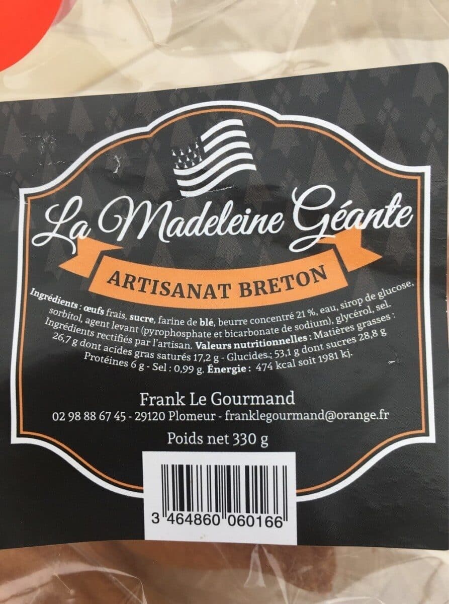Open Food Facts La Madeleine Géante packshot