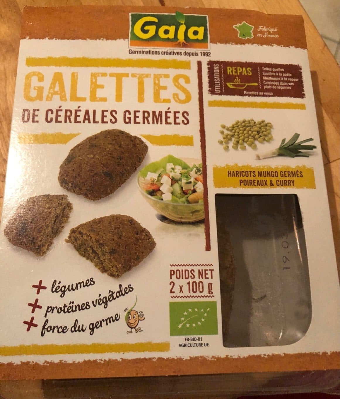 Gaia 2X100G Essene Galette Mungo Germe packshot
