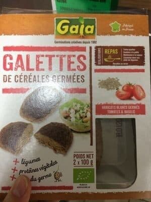 Gaia 2X100G Essene Galette Haricots Blancs / Tomate / Basilic packshot