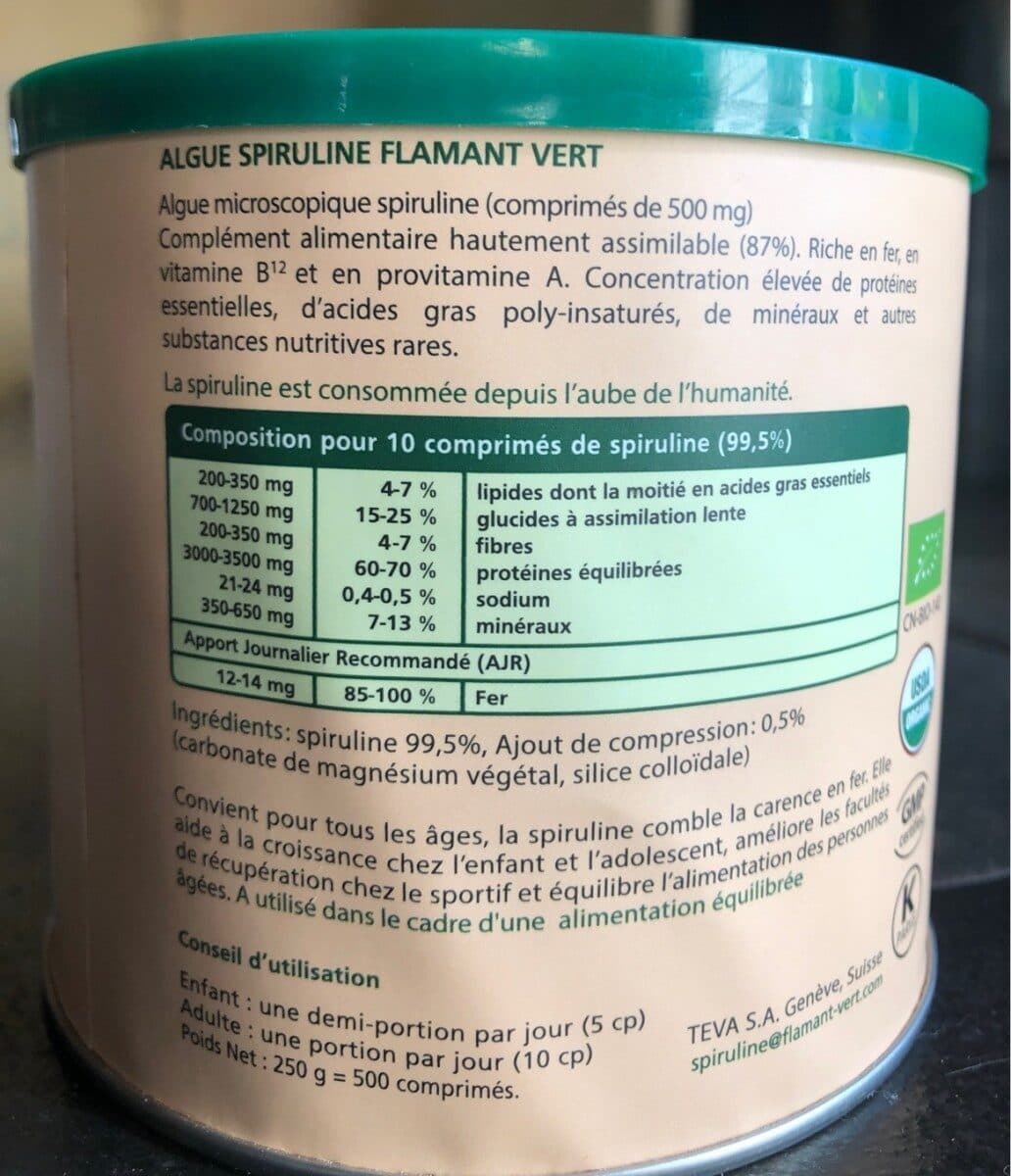 Flamant Vert Spiruline packshot