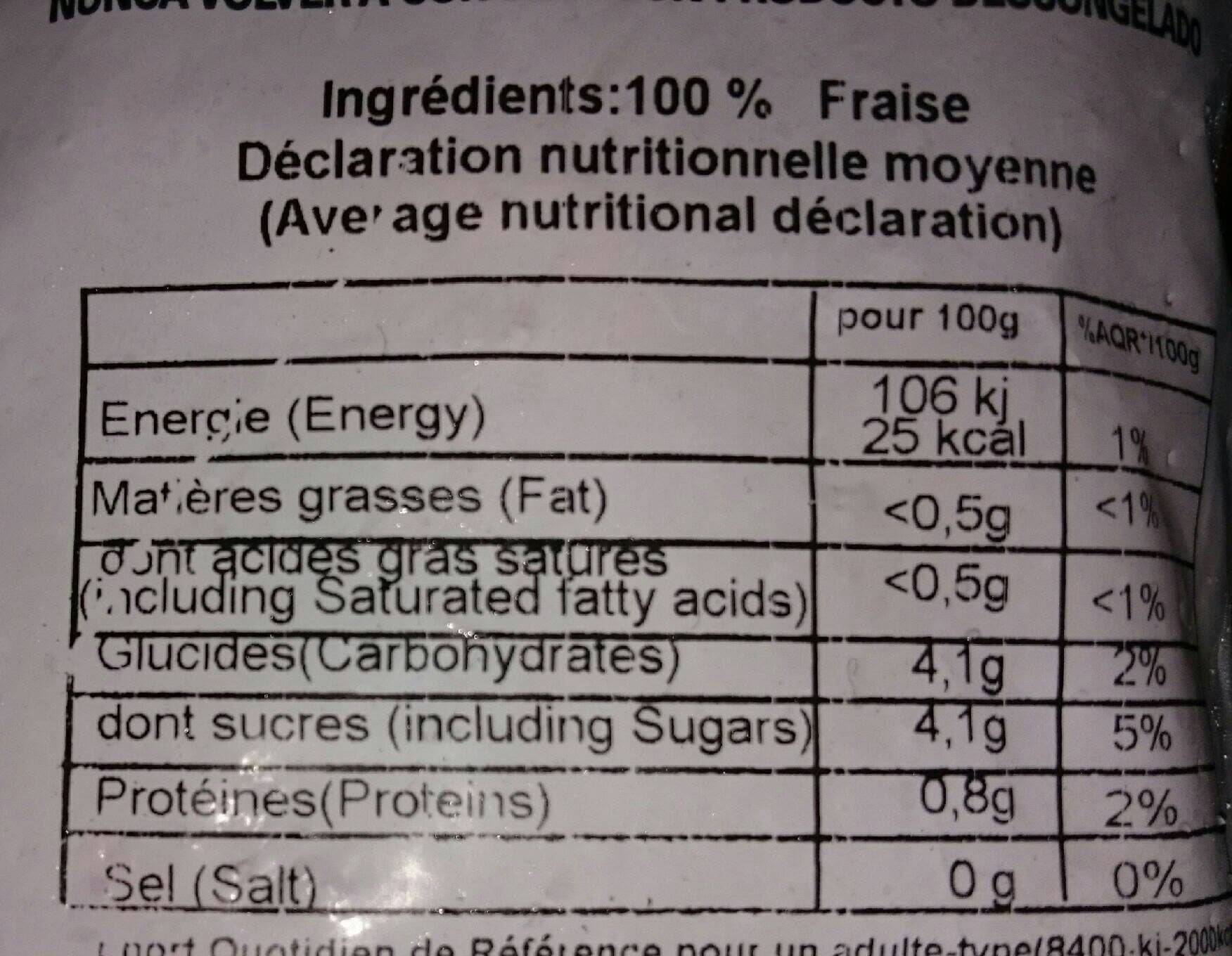 Vivermont Fraises Vivermont sachet 1KG packshot