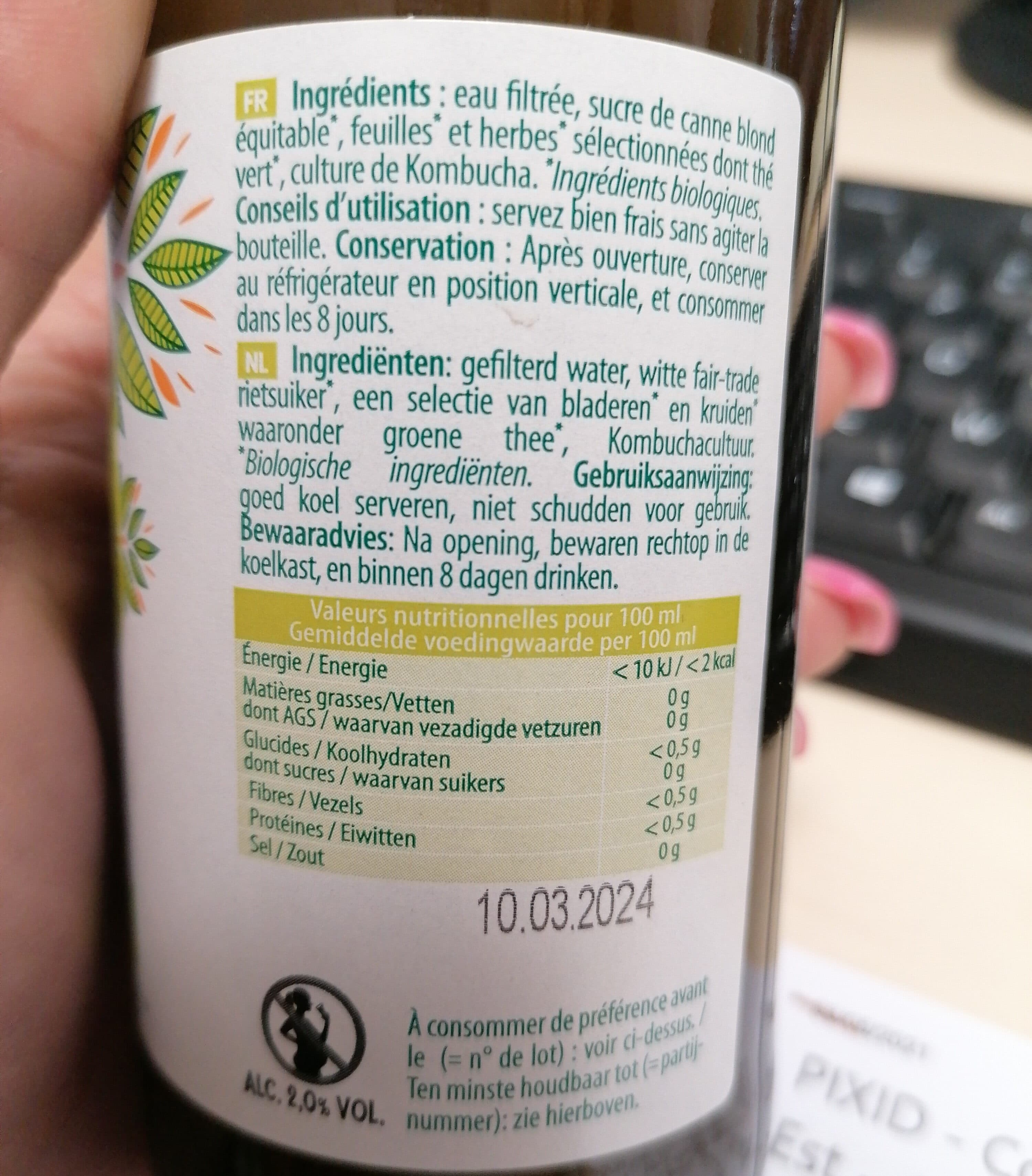 Germline Kombucha original au thé vert packshot