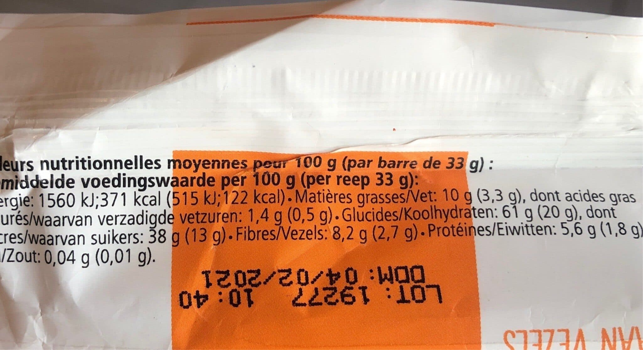 Germline Barre bio My super food Abricot Figue packshot